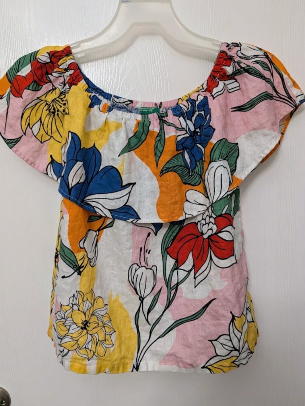 Vintage United Colors of Benneton linen top Size M